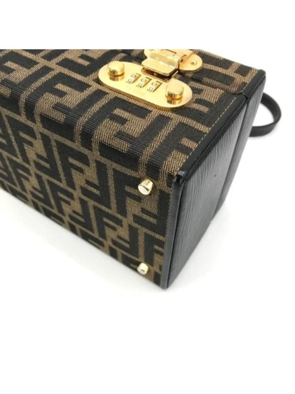 Fendi Zucca Trunk Vanity 2-Way Hand Bag Brown - Picture 6 of 8